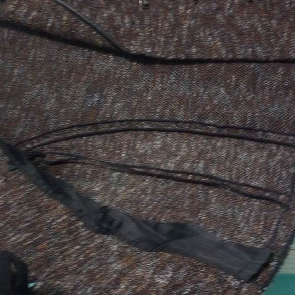 ST JOHN Collection Boucle Tweed Leather Trim Double- Breasted Blazer Jacket - Picture 12 of 16